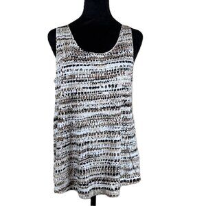 J. Jill Shirttail Tank Medium Multicolor Lightweight Pima Cotton Modal Blend
